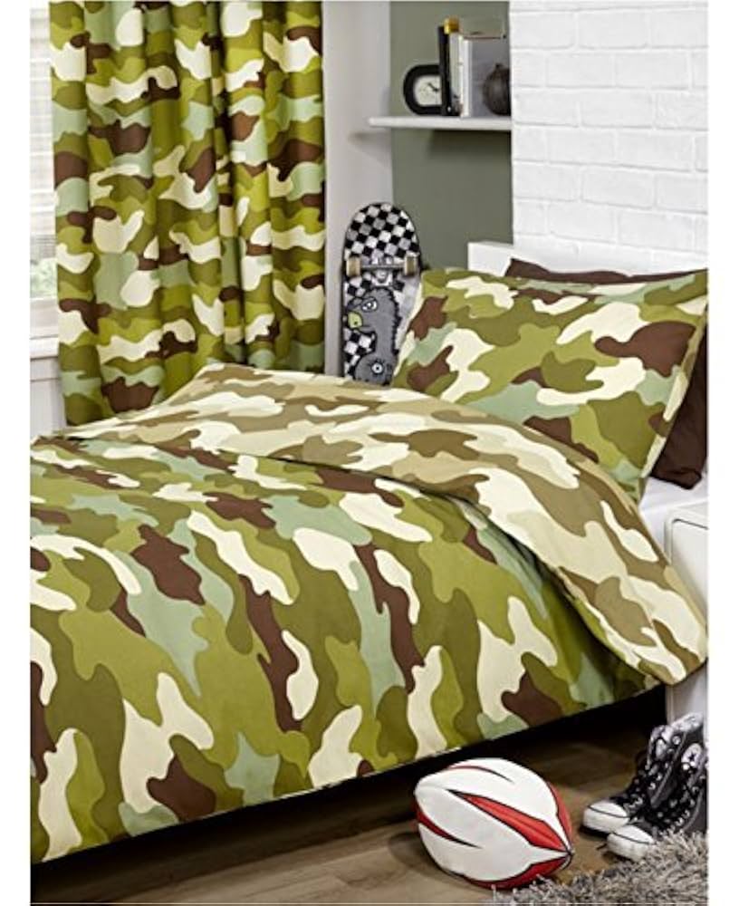 Amazon | 迷彩柄 ミリタリー 布団カバー + 枕カバー セット