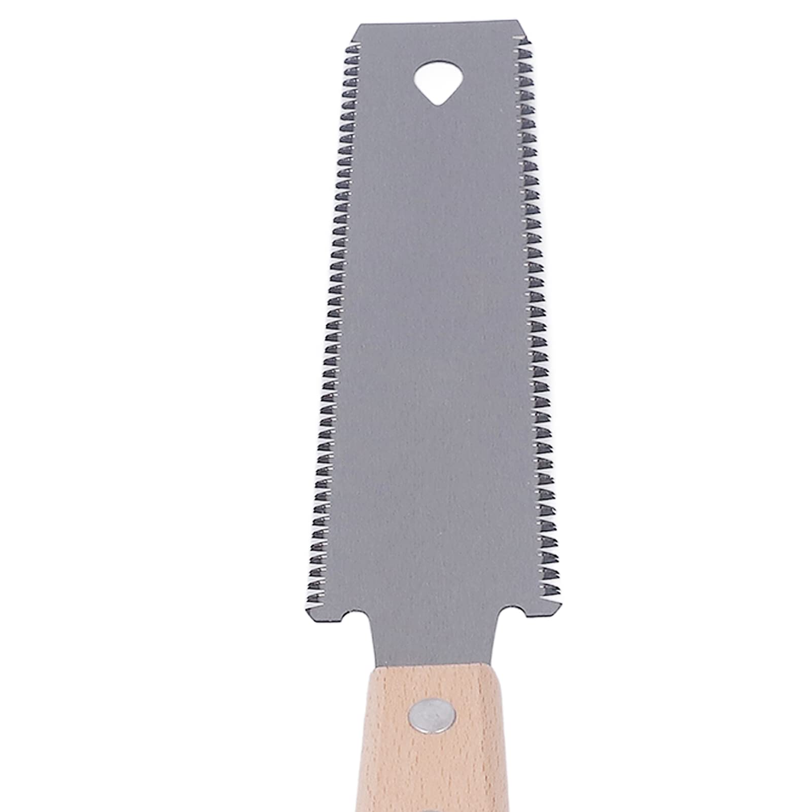 Sierra de mano de doble cara con mango de madera de haya para carpintería y corte fino - Hoja de acero con alto contenido de carbono SK5 con dureza HRC 60-63 - Juego de 2 piezas