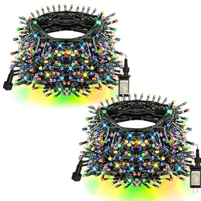 TW SHINE Christmas Lights, Total 400 LED 132FT Outdoor Christmas Lights Plug in with 8 Modes, Waterproof Multi Colored Light Outdoor, Indoor Xmas Decorations for Party Yard Decor