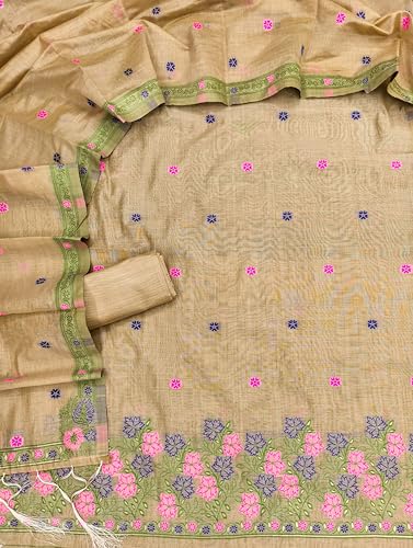 Image of DEVANGI Women's Jamdani Cotton Unstitched Suit & Dupatta Material