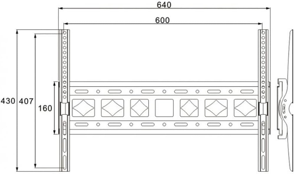 Adjustable TV Wall Mount Bracket Flat Panel Frame Support 15 Degrees Tilt Level for 42-80 Inch LED Monitors