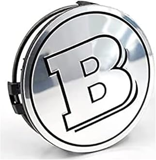 4 PCS Car Wheel Center Hub Cover for Smart Brabus 75mm, Auto Centre Hubcaps, Automotive Exterior Waterproof Wheel Stickers Badge Accessories,Silver