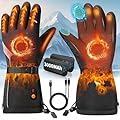 Heated Gloves for Men Women, Rechargeable Heated Gloves with 7.4V 6000mAh Battery, Waterproof & Upgrade Non-Slip with Touchscreen,Heated Work Gloves for Motorcycling/Skiing/Hunting/Outdoor Work,Medium