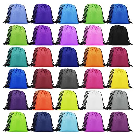Spiareal 150 Pack Colored Drawstring Backpacks Drawstring Bags Bulk Polyester Sackpacks 12x10 Inch Plain Cinch Tote Bags, Operation Christmas Bulk Items for Outdoor Travel Gym Sports