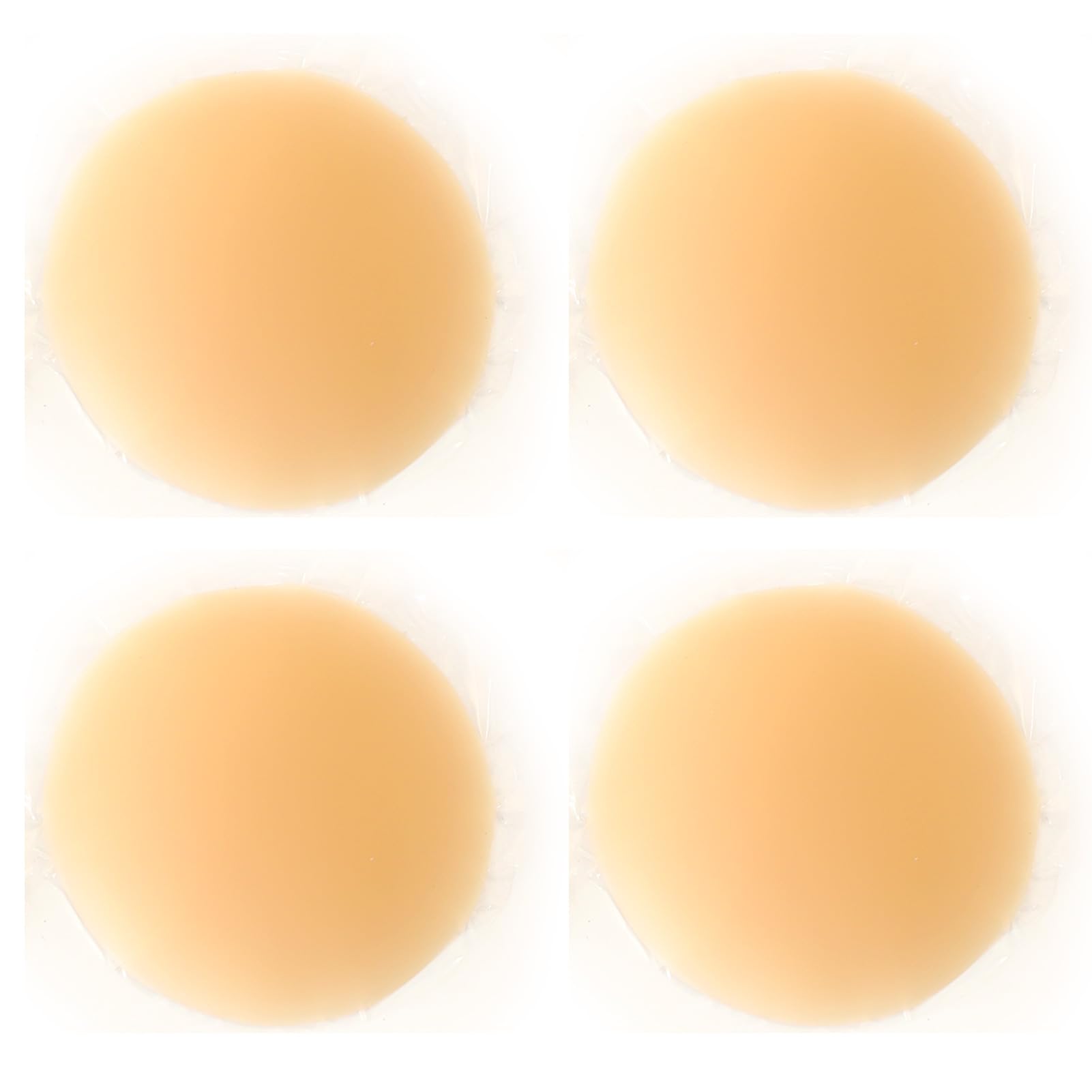 Wqafe Women's Beige 2 Pairs Of Breast Lift Silicone Nipplecovers Pasties Adhesive Strapless Backless Reusable Sticky Invisible Bra