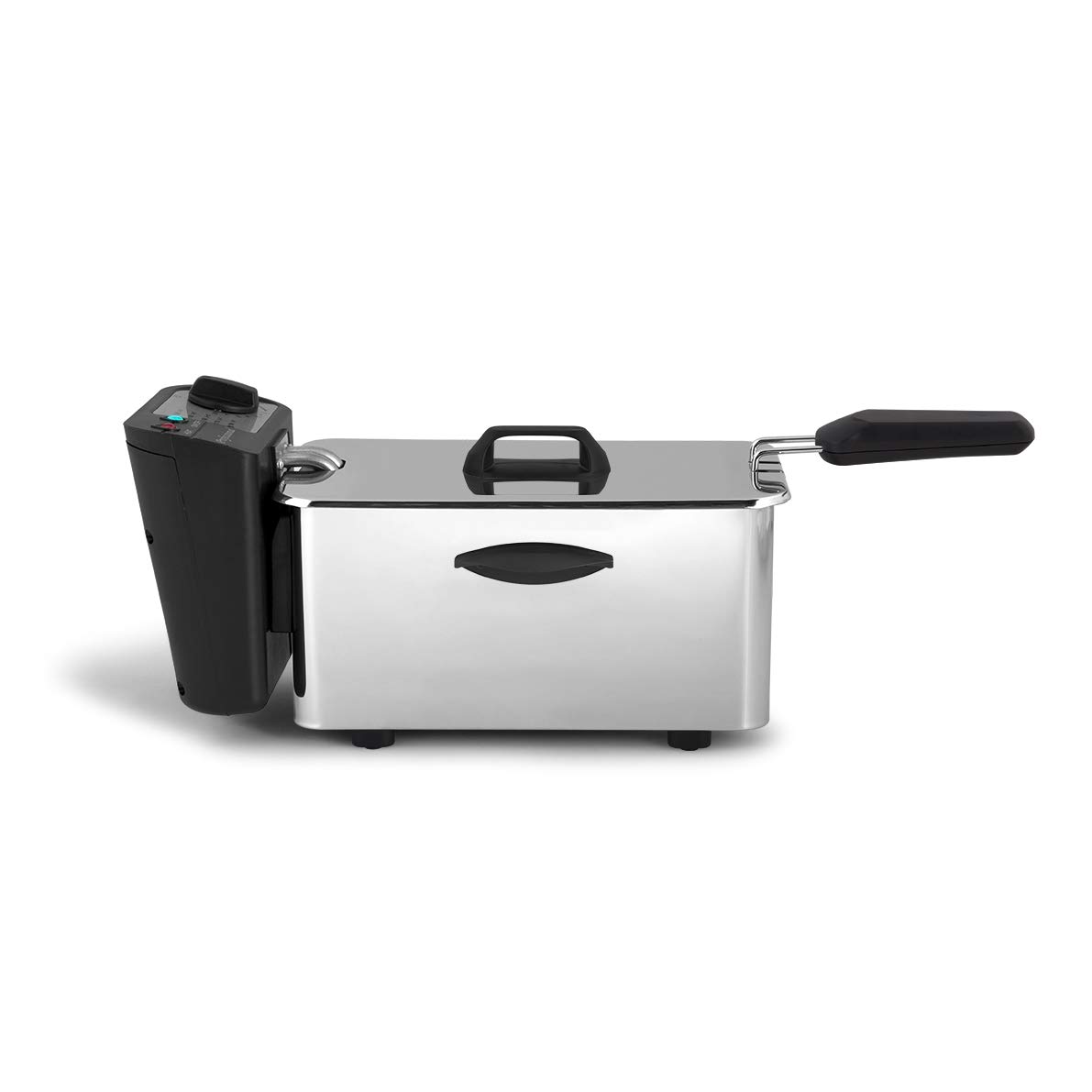 Orbegozo FDR 25 - Friggitrice professionale, 2,5 L, termostato regolabile, spia luminosa, maniglia fredda al tatto, avvolgicavo, acciaio inox, 2000 W