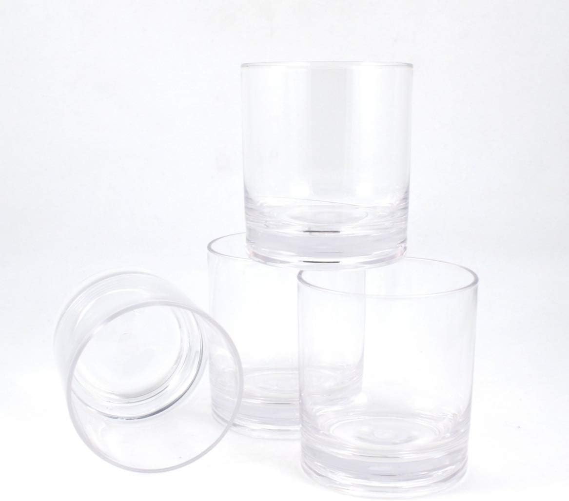 WineTanium Unbreakable Double Old Fashioned (DOF) 14 oz Glasses - 100% Tritan - Shatterproof, Reusable, Dishwasher Safe - Set of 4