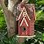 Glitzhome 12" H Hanging Birdhouse Retro Red Distressed Wooden Cottage Garden Bird House for Outdoor