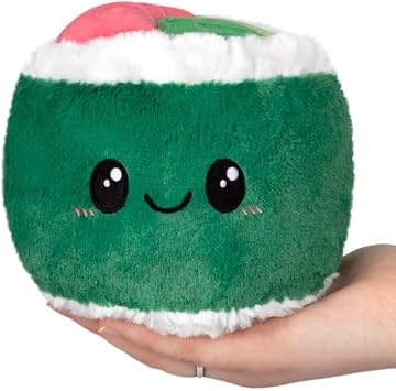 Squishable - Snugglemi Snackers Sushi Roll - Comfort Food Collection - 6 in - Soft Toy Collectible Stuffed Animal - Beans
