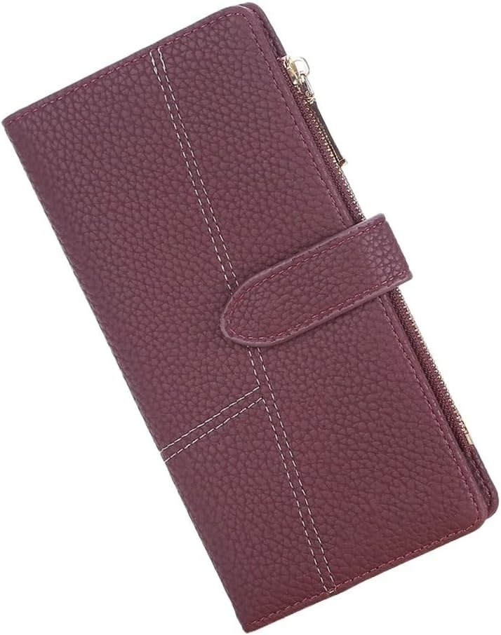 Genuine Leather Wallet Blocking Credit Card Holder Famale
