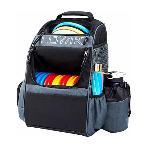 LOWIK Disc Golf Mochila multipocketed Shuttle Disc Sports Bag Cover