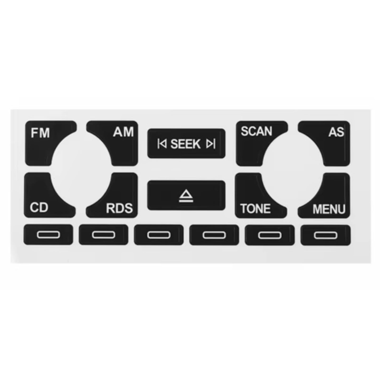 Repair Compatible with for A4 B7 2005 2006 2007 2008 Car Multimedia Stereo Worn Peeling Button Repair Decals Stickers