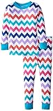 New Jammies Little Girls' Toddler Organic Cotton Snuggly Pajamas, Five Waves Chevron, 4T