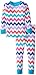 New Jammies Little Girls' Toddler Organic Cotton Snuggly Pajamas, Five Waves Chevron, 4T