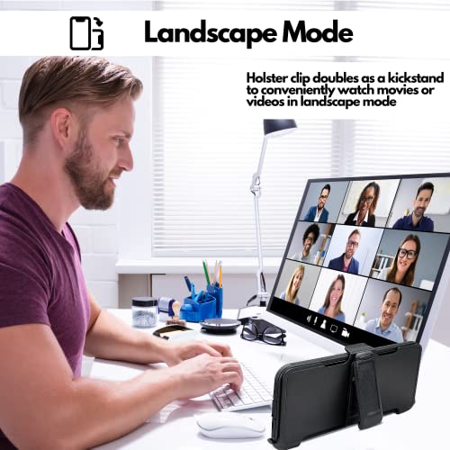 Cbus Wireless Belt Clip Case For Motorola Edge Plus (2022) With Built-In Screen Protector + Holster (Black) #TOP6