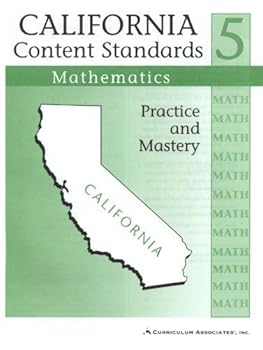 Paperback California Content Standards Mathematics Practice and Mastery Benchmark Test Grade 5 Book