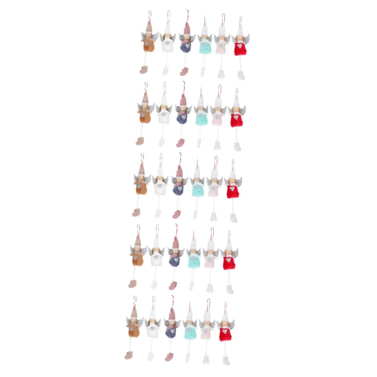 Pendentifs d'ange de Noël Cabilock ornements lumineux pour sapin lot de 5