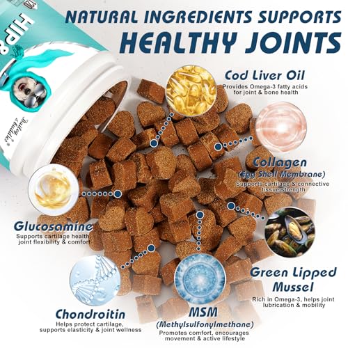 Bailey & Buddies Hip and Joint Supplement for Dogs, 120 Soft Chews with Glucosamine, Chondroitin, MSM and Green-Lipped Mussel, Joint Support for Senior Dogs and All Breeds - Chicken Flavor - Image 4