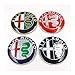 Produktbild LINMAN 2 stücke 74mm Auto Styling Specials Farbe, Kompatibel mit Alfa Romeo Rot Kreuz Logo Emblem Abzeichen Aufkleber für Giulietta Spinne Mito 147 156 159 (Color : Gold)