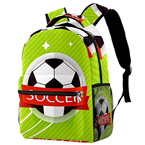 Sac à dos de football vert pour les journées de cours et sport