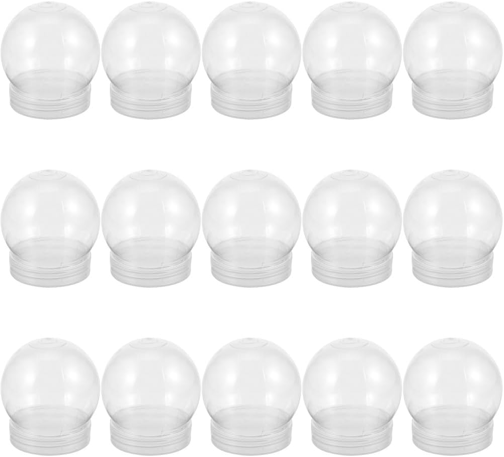 Plastic Snow Globe 15 Pieces 4Inch Clear Plastic Water Globe Fillable