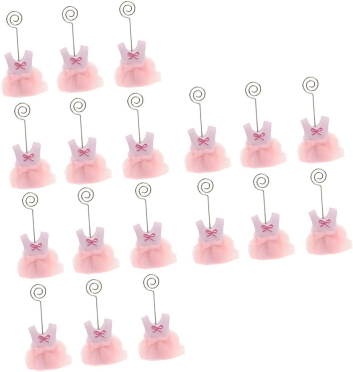 STOBOK 18 Pcs Memo Clip Place Holder for Shower Table Number Clip Price Tag Display