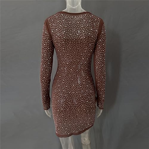 Robe courte pailletée col carré pour une silhouette galbée en taille L - 4