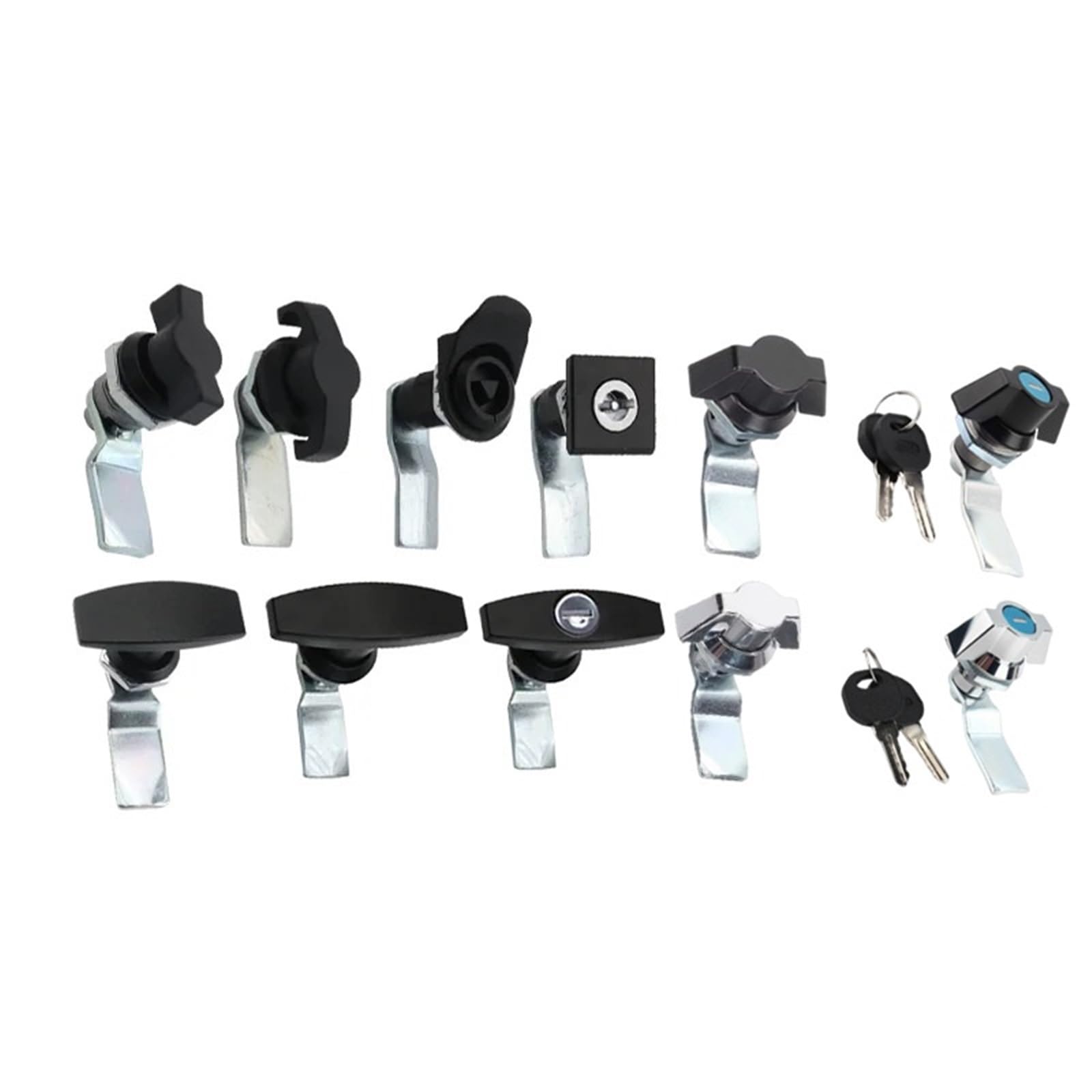 Poasdjdc Length 18Mm-3U Cam Locks Cabinet Electrical Box Door Industrial Equipment Handle Cylindrical Rotating Tongue Lock(Length 18Mm-3U)