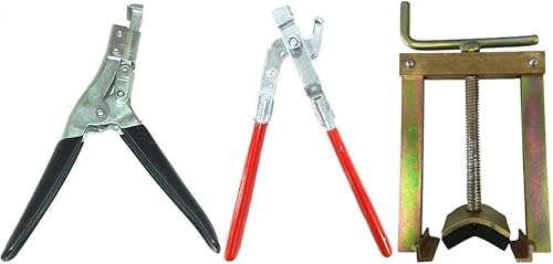 Paquete de alicates y abrazaderas de reparación de radiador, alicates de apertura y cierre combinados y herramientas de abrazaderas en J para kit de