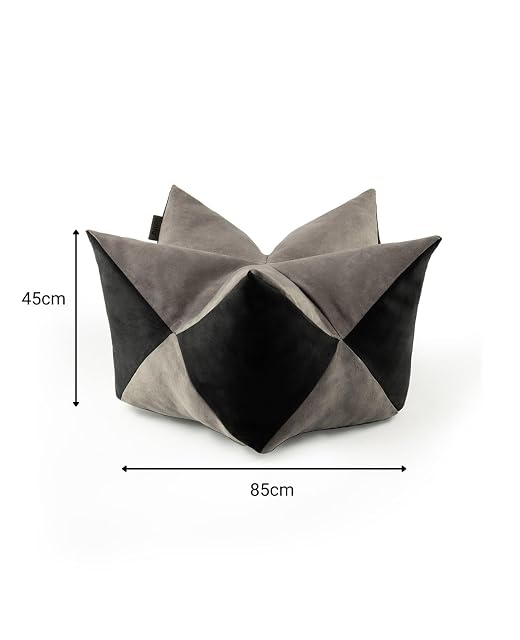 Foto 5 de 5 de lionto Cojín Corona para Gatos y Perros pequeños, 85 x 45 cm, Gris/Negro