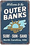 Photo Gallery sreeleathers outer banks north carolina surf sun sand metal sign wall art decor placca per casa, bar, pub, caffetteria, hotel, soggiorno, 20,3 x 30,5 cm Photo Gallery sreeleathers outer banks north carolina surf sun sand metal sign wall art decor placca per casa, bar, pub, caffetteria, hotel, soggiorno, 20,3 x 30,5 cm