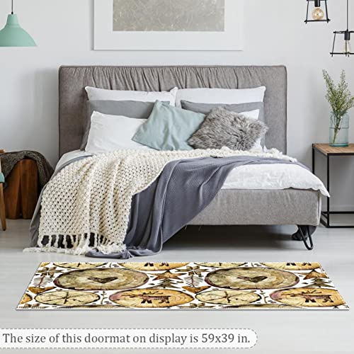 Wooden Moose Contemporary Area Rug Rugs, Non-Slip Floor Mat Carpet Doormats For Sofa Bedroom Nursery Decor, 5.2'X4' #TOP3