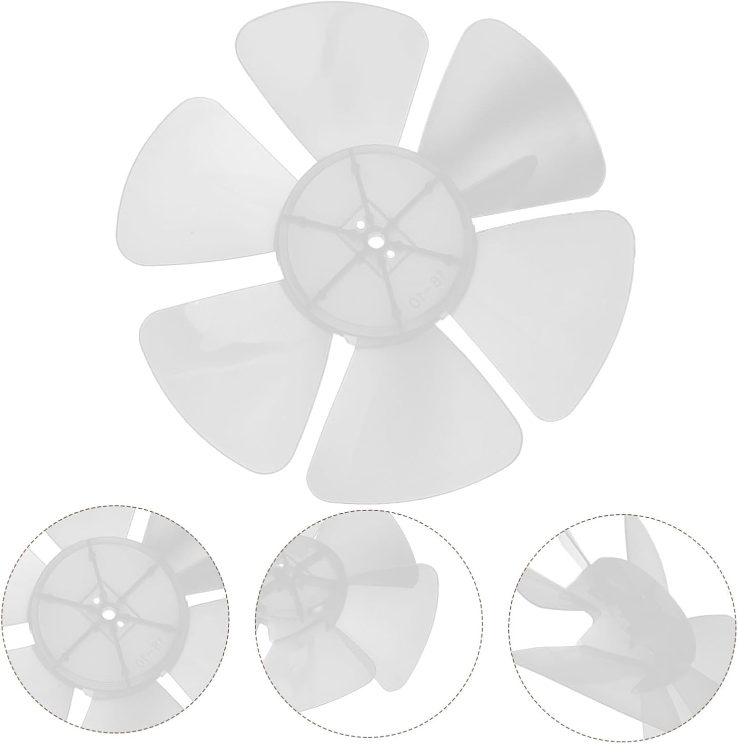 Cabilock 4pcs Plastic Fan Replacement for Household Standing and Table Fans Transparent Blades and Easy to Install