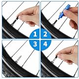 Classicseali 21 szt. rdzenia zaworu Presta, nasadki rowerowe ze stopu cynku, w tym narzędzie do usuwania trzpienia zaworu, rdzenie zaworów i nasadka zaworów rowerowych do wymiany opon rowerowych