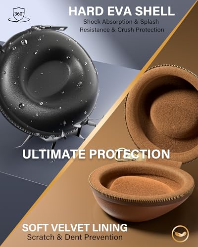 ProCase Single Watch Travel Case z klipem karabinowym – sztywna obudowa z twardego EVA, kompaktowy organizer do zegarków luksusowych i smartwatchów do 50 mm na podróże, na zewnątrz i do siłowni