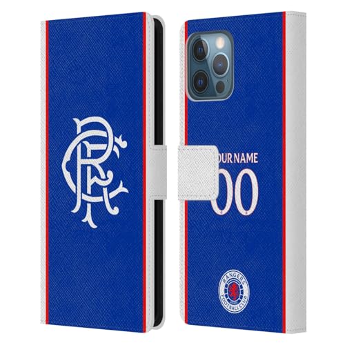 Étui en cuir Rangers FC personnalisé pour iPhone 12 Pro Max au design soigné