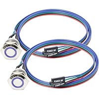 Guuzi 2pcs Botón de Metal del Host del Interruptor del