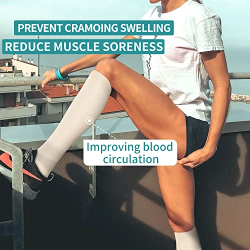 Image of Laite Hebe 4 Pairs-Compression Socks for Women&Men Circulation-Best Support for Nurses,Running,Athletic