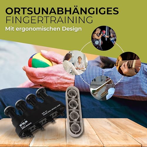 HeroSports Vingertrainer - Handtrainer - Vingeroefeningshulpmiddel voor muzikanten - individueel vingertraining - Vingerversterker met verstelbare weerstand 2-3 kg - Handkracht versterken - Afbeelding 4
