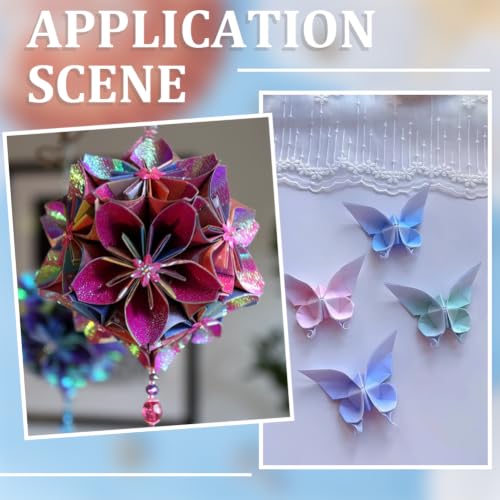 BEAMARKER 50 Sheets Fantasy Starry Sky Origami Paper Kit 6x6 Double Sided Printed Decorative Decoupage Paper Origami Squares for Scrapbooking Gift Wrapping DIY Card Photo Album Hand Folding Crafts - Image 7