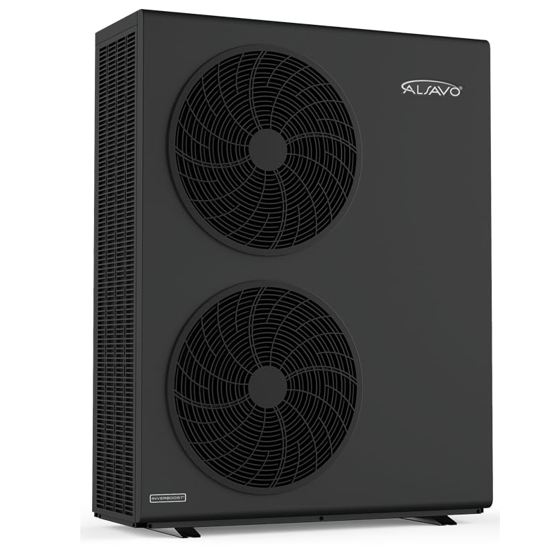 ALSAVO Pompe À Chaleur Air-Eau Monobloc HEAT R32 12 kW, Monophasé avec Double Ventilateur, A+++ Efficacité Énergétique, Pour Chauffage Et Eau Chaude