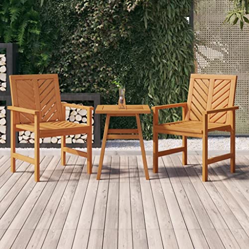 HaoChrymec Mesa Auxiliar de Exterior, Madera Maciza de Acacia, Diseño Espiga, Resistente a la Intemperie,Mesa Terraza Exterior, Coffee Table Exterior, Mesa Camping,Natural, 45 x 45 x 60 cm