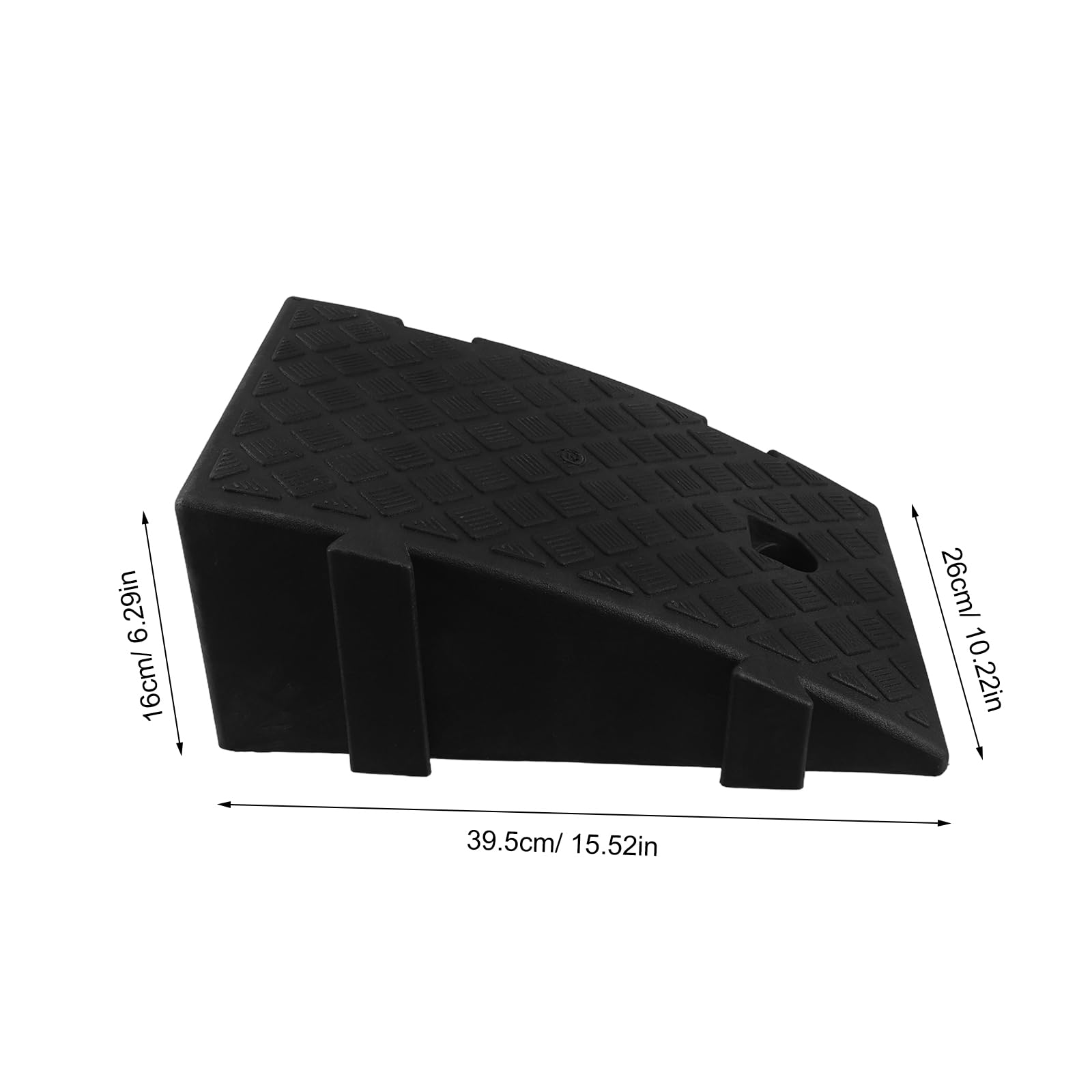 Ipetboom Rampa de Umbral Negra Antideslizante de 16 Cm Sistema de Anclaje para Silla de Ruedas y Cochecito, Rampa de Movilidad Portátil para Interior y Garaje