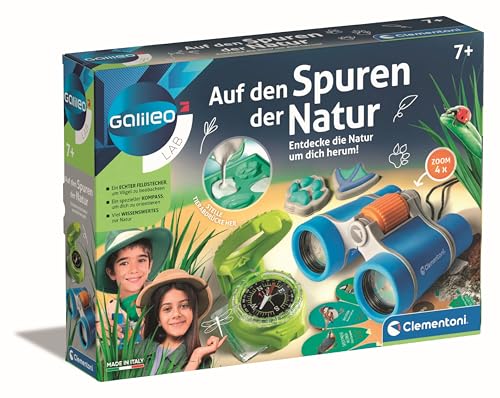 Galileo Lab Auf den Spuren der Natur - Forscherset mit Kompass und Fernglas für Kinder ab 7 Jahren, 59333 von Clementoni