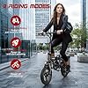 EILLEO Folding Electric Bike,14" Folding Ebike,with 500W Motor,13.7 MPH,36V Battery,35miles PAS Range,Compact Design Commuting Electric Bike,Ideal for Urban Riding #4