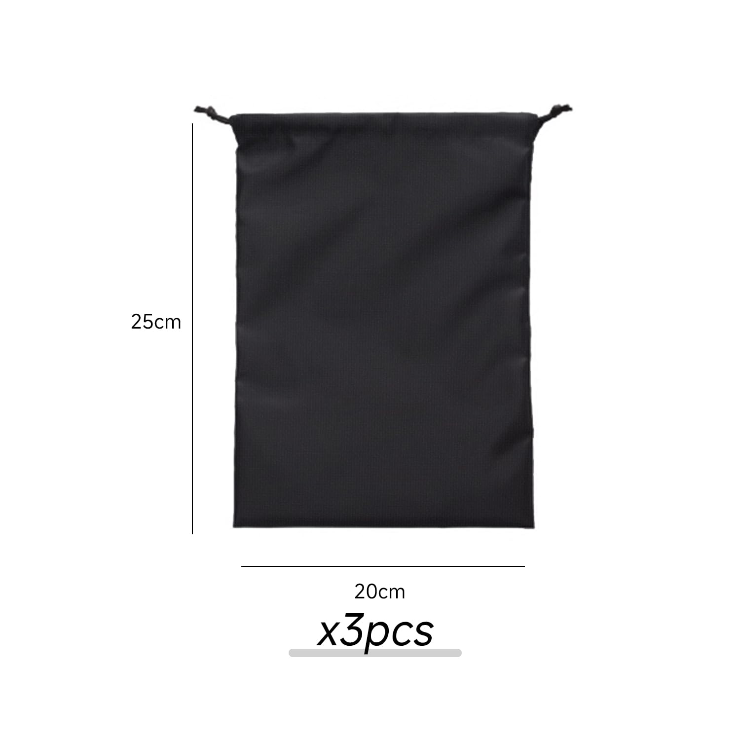 3er-Pack Tragbare Tasche Mit Kordelzug, Aufbewahrungstasche Mit Doppeltem Kordelzug, Wasserdichter Kopfhörergurt, Reise-Aufbewahrungstasche, Praktischer Kleidersack (20 X 25 cm)
