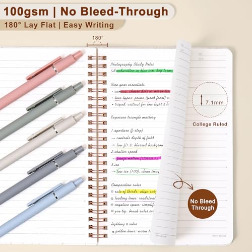 Juego de papelería estético con 3 diarios A5, bolígrafos y regalo