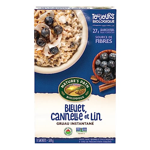 Nature's Path Organic Blueberry Cinnamon Flax Oatmeal, 320 g (Pack of 6), Non-GMO - Image 3