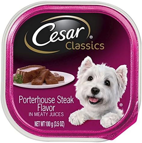Cesar Canine Cuisine Porterhouse Filete en jugos carnosos 3.50 oz (paquete de 6)