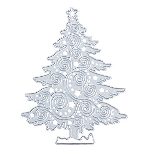 Christmas Cutting Dies for DIY Scrapbook Supplies, Metal Die Cuts for Card Making, DIY Scrapbooking and Embossing Paper Craft (Christmas Tree)